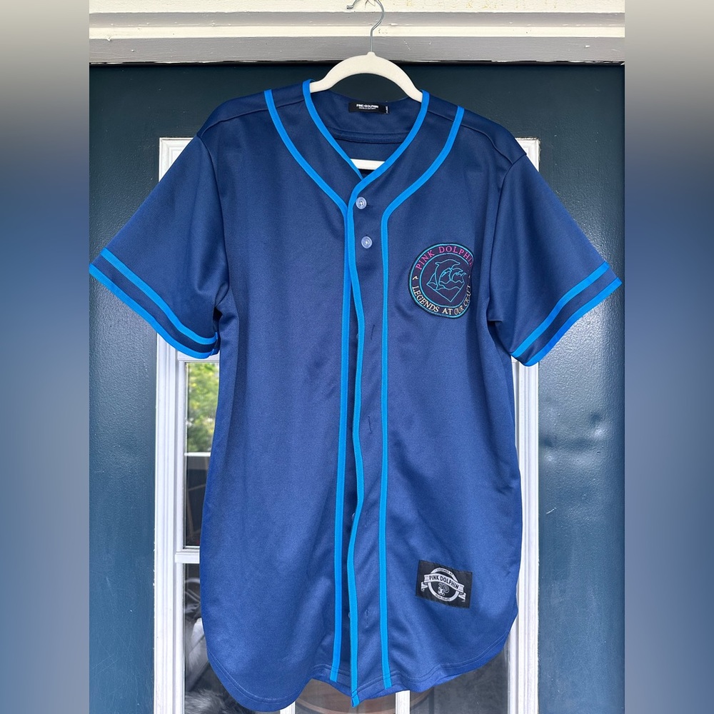 pink dolphin baseball jersey